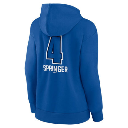 George Springer Toronto Blue Jays Women's Name & Number Fastball Pullover Hoodie - Royal