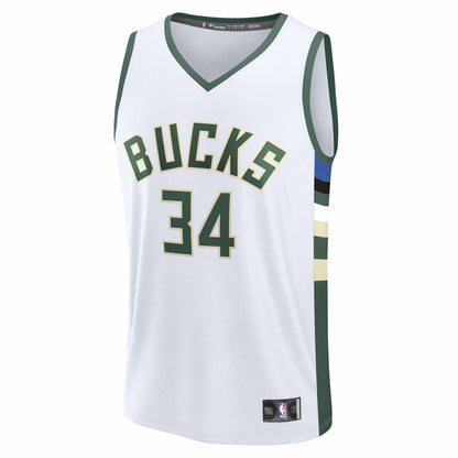 Giannis Antetokounmpo Milwaukee Bucks Fast Break Replica Player Jersey - Association Edition - White | Fanatics online