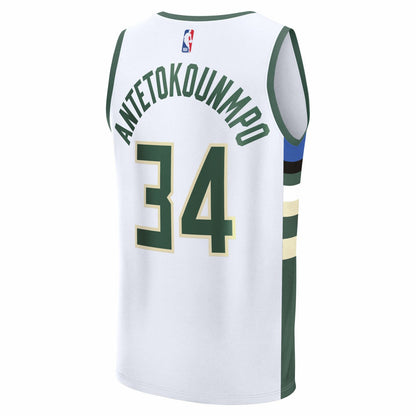 Giannis Antetokounmpo Milwaukee Bucks Fast Break Replica Player Jersey - Association Edition - White | Fanatics online