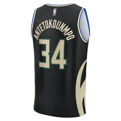 Giannis Antetokounmpo Milwaukee Bucks Fast Break Replica Player Jersey - Statement Edition - Black | Fanatics discount