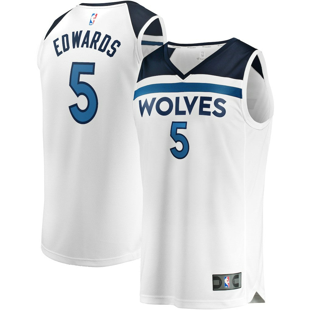 Anthony Edwards Minnesota Timberwolves Fast Break Replica Player Jersey - Association Edition - White | Fanatics for sale