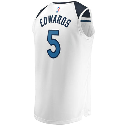 Anthony Edwards Minnesota Timberwolves Fast Break Replica Player Jersey - Association Edition - White | Fanatics for sale