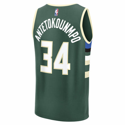 Giannis Antetokounmpo Milwaukee Bucks Youth Fast Break Replica Player Jersey - Icon Edition - Hunter Green | Fanatics shop