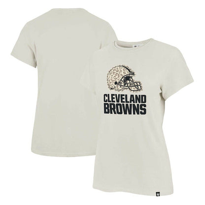 Cleveland Browns '47 Women's Panthera Frankie T-Shirt - Cream sale