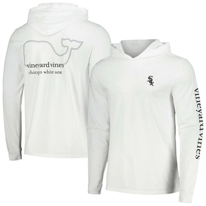 Chicago White Sox Vineyard Vines Long Sleeve Hoodie T-Shirt - White