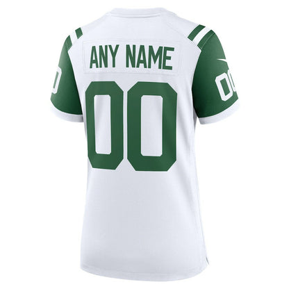 New York Jets Women's Classic Alternate Custom Replica Jersey - White | Nike cheap