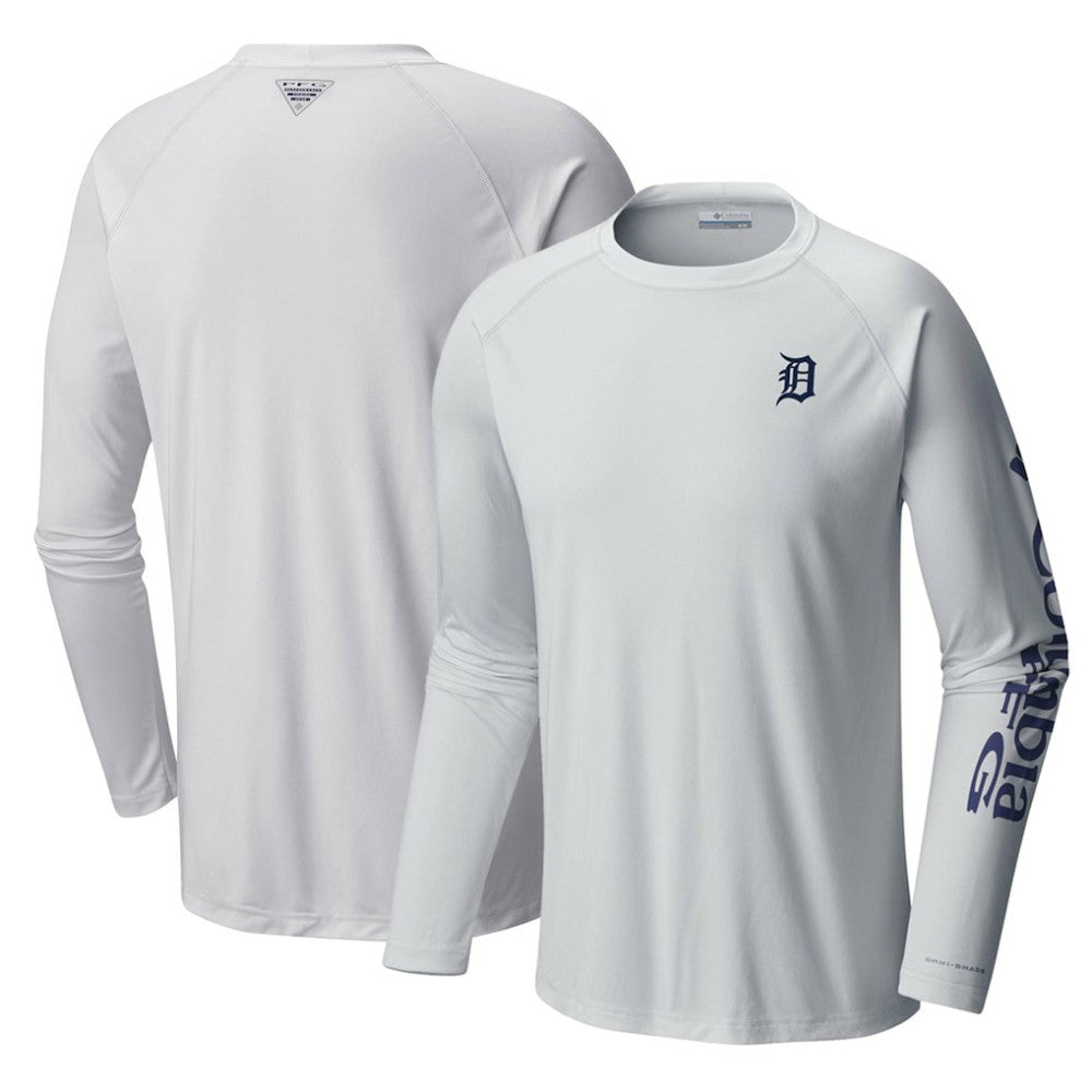 Detroit Tigers Terminal Tackle Long Sleeve T-Shirt - White | Columbia