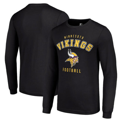 Minnesota Vikings Starter Long Sleeve T-Shirt - Black sale