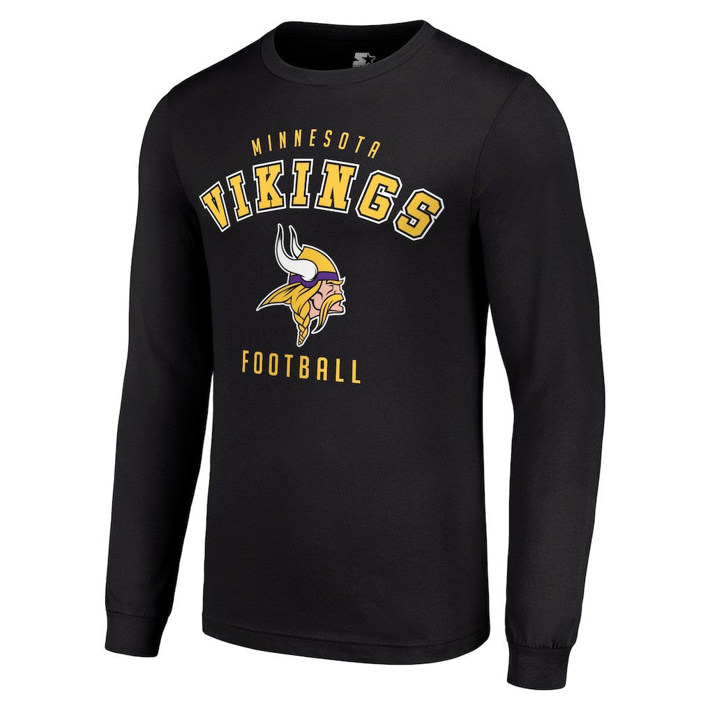 Minnesota Vikings Starter Long Sleeve T-Shirt - Black sale