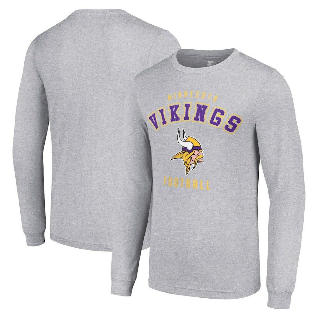 Minnesota Vikings Starter Long Sleeve T-Shirt - Heather Gray cheap