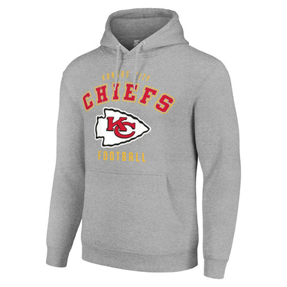 Kansas City Chiefs Starter Unisex Logo Pullover Hoodie - Heather Gray sale