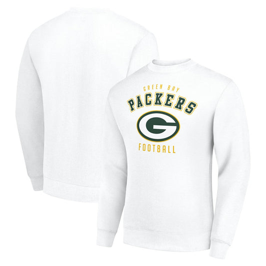 Green Bay Packers Starter Team Logo Pullover Sweatshirt - White sale