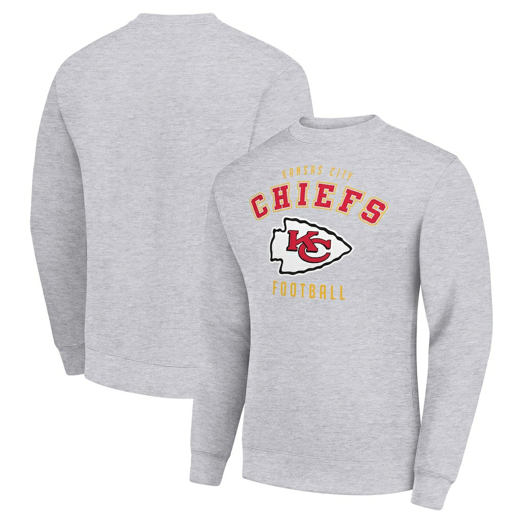 Kansas City Chiefs Starter Team Logo Pullover Sweatshirt - Heather Gray outlet
