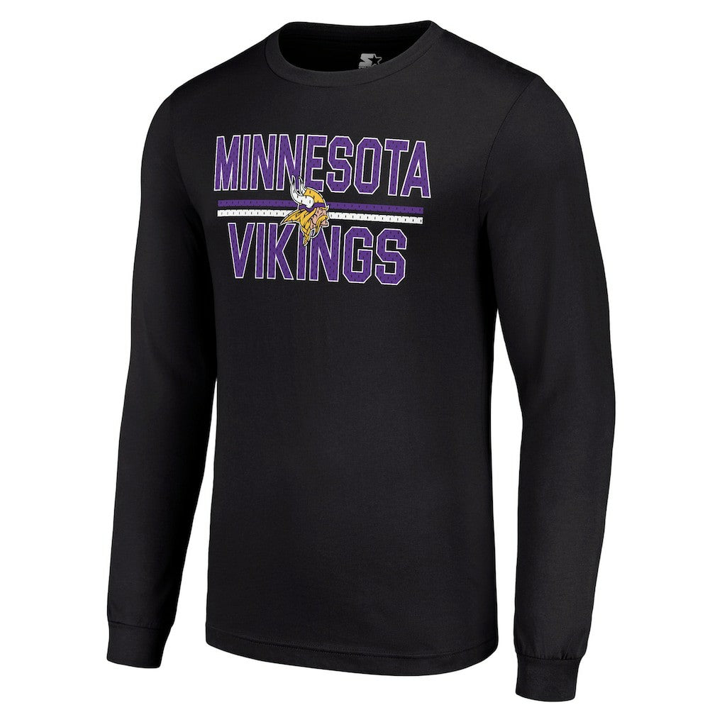 Minnesota Vikings Starter Team Mesh Print Graphic Long Sleeve T-Shirt - Black online