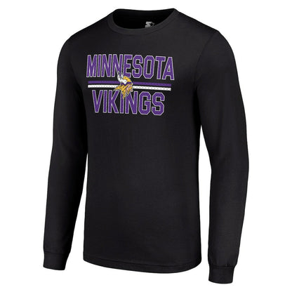 Minnesota Vikings Starter Team Mesh Print Graphic Long Sleeve T-Shirt - Black online