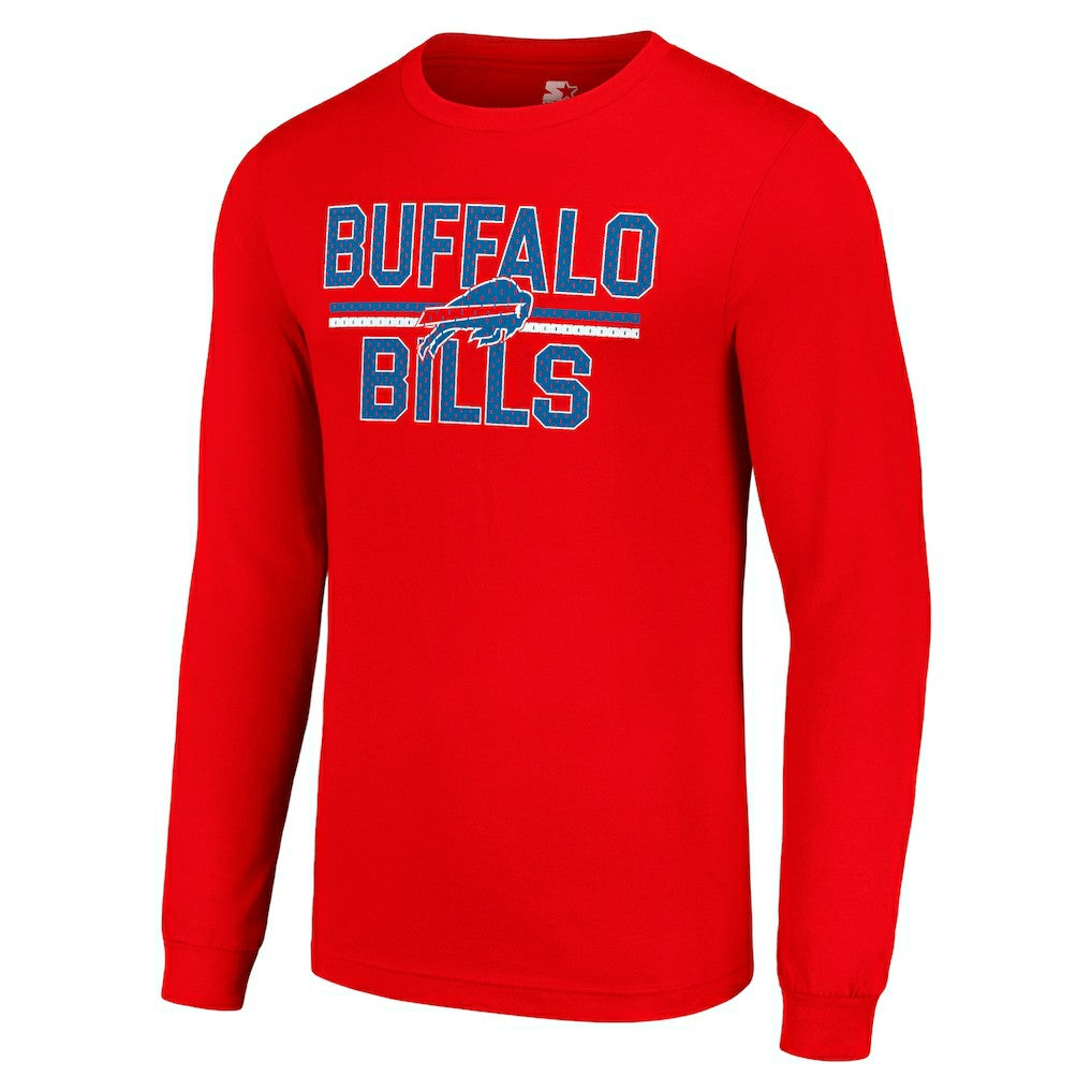 Buffalo Bills Starter Team Mesh Print Graphic Long Sleeve T-Shirt - Red cheap