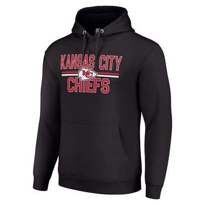 Kansas City Chiefs Starter Unisex Team Mesh Print Graphic Tri-Blend Pullover Hoodie - Black sale