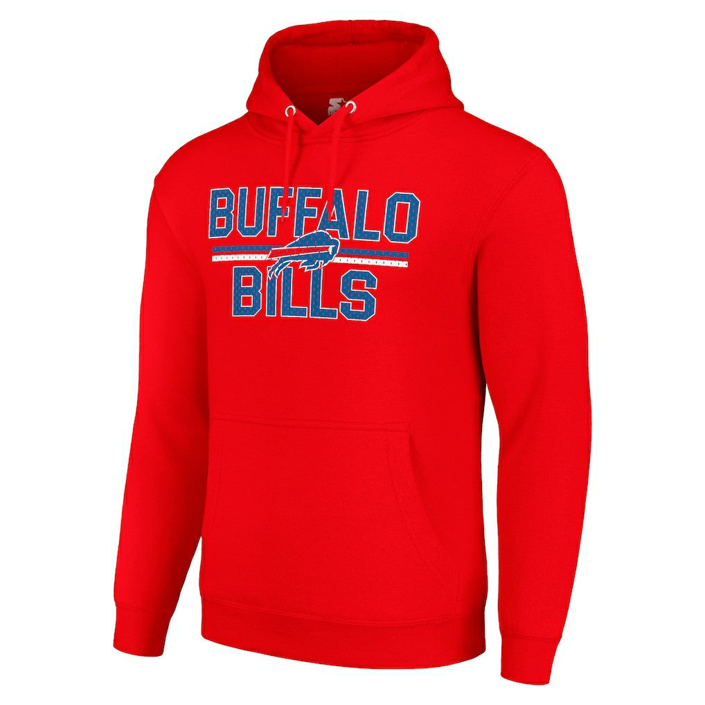 Buffalo Bills Starter Unisex Team Mesh Print Graphic Tri-Blend Pullover Hoodie - Red discount