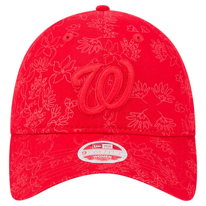 Washington Nationals Women's Tonal Floral 9TWENTY Adjustable Hat - Red | New Era