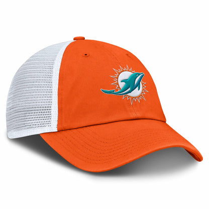 Miami Dolphins Trucker Adjustable Hat - Orange/White cheap