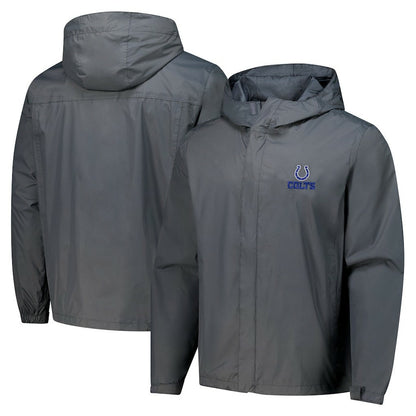 Indianapolis Colts Dunbrooke Tropic Waterproof Packable Full-Zip Hoodie Jacket  - Graphite for sale