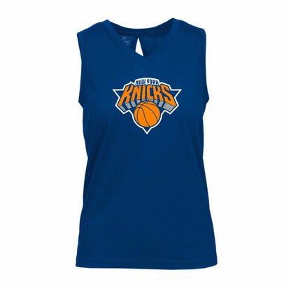 New York Knicks Levelwear Women's Paisley Core V-Neck Tank Top - Blue shop