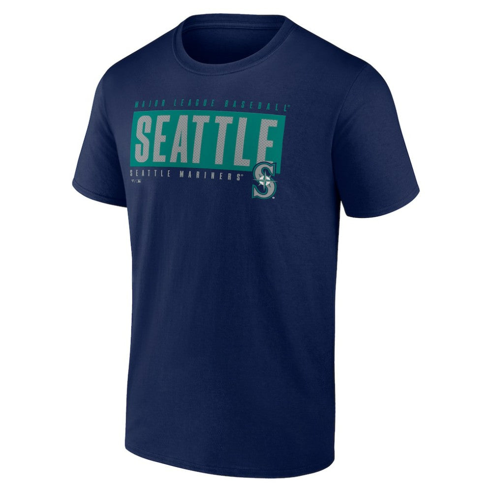Seattle Mariners Blocked Out T-Shirt - Navy