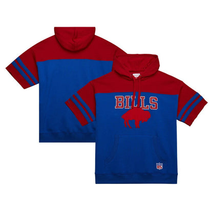 Buffalo Bills Off Field Vintage Logo Short Sleeve Pullover Hoodie - Royal on sale