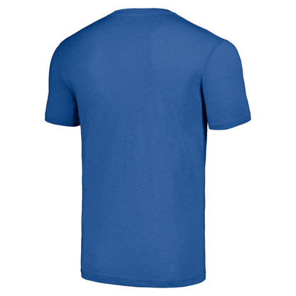 Atlanta Braves Homage Cooperstown Collection Hand-Drawn Logo Tri-Blend T-Shirt - Royal