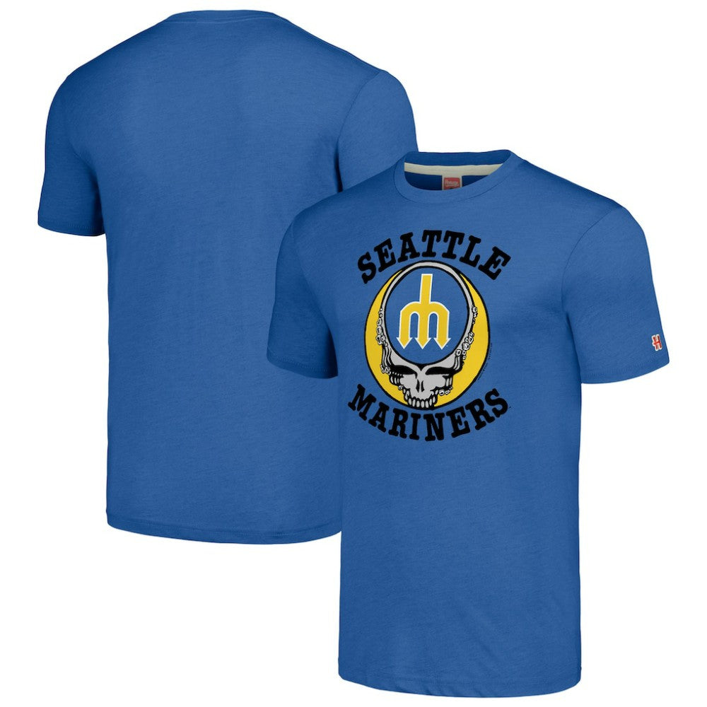 Seattle Mariners Homage Grateful Dead Tri-Blend T-Shirt - Royal