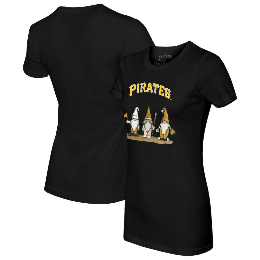 Pittsburgh Pirates Tiny Turnip Women's Gnomes T-Shirt - Black