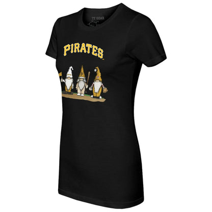 Pittsburgh Pirates Tiny Turnip Women's Gnomes T-Shirt - Black