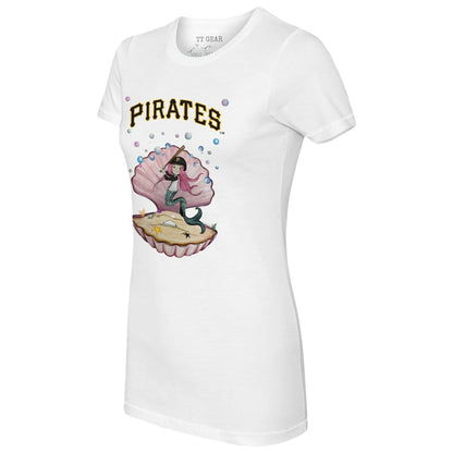 Pittsburgh Pirates Tiny Turnip Women's Mermaid T-Shirt - White