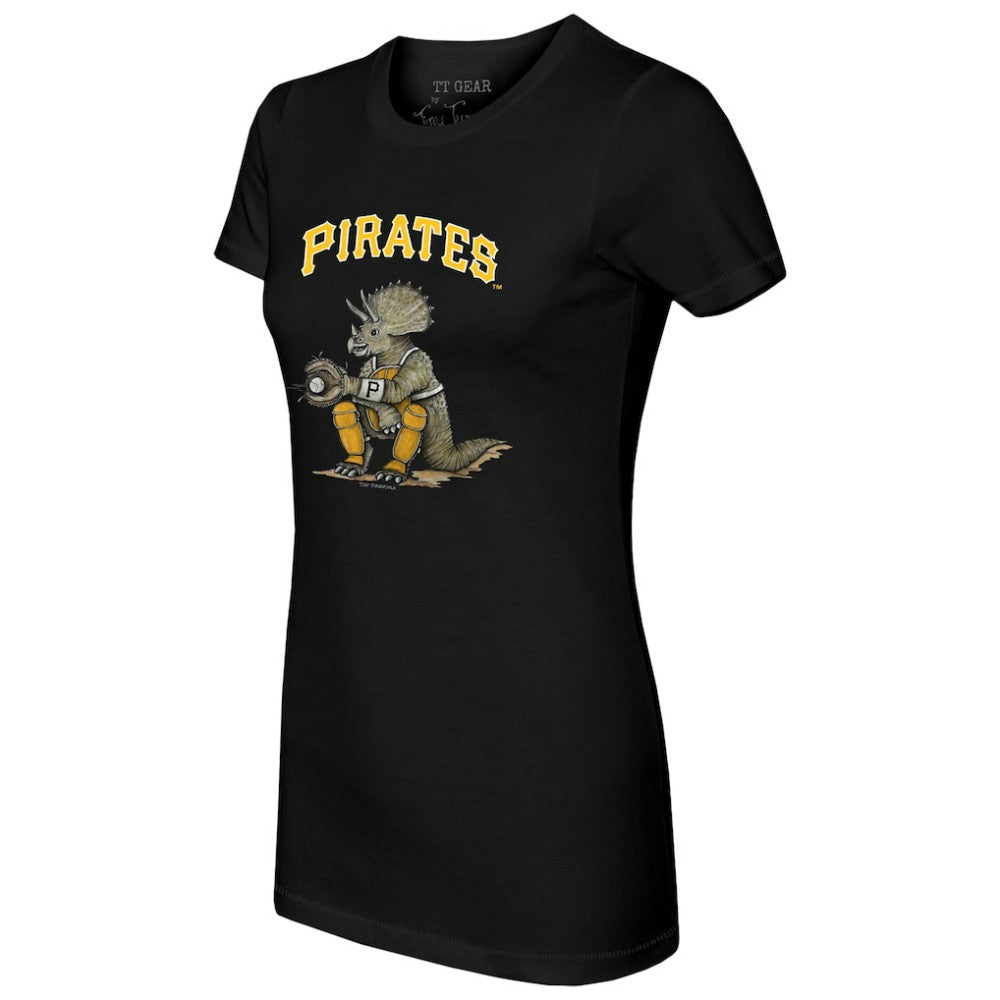 Pittsburgh Pirates Tiny Turnip Women's Triceratops T-Shirt - Black