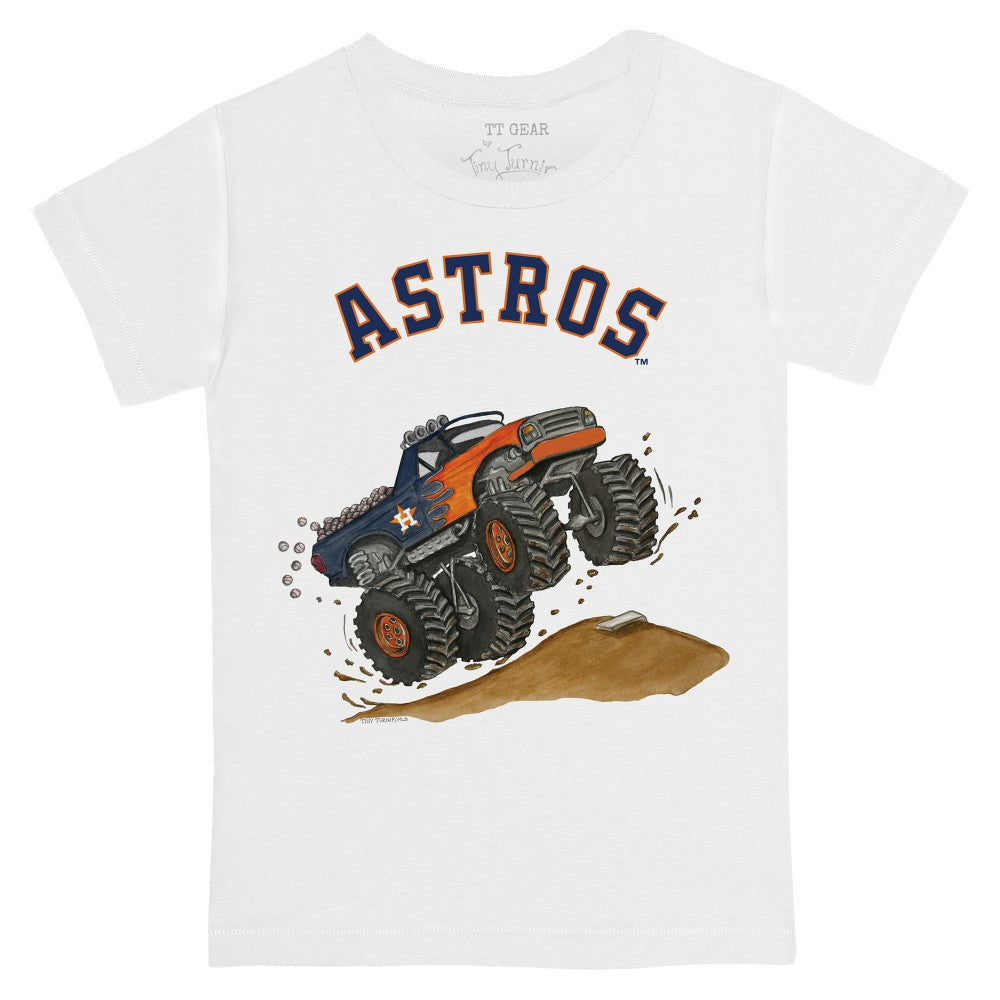 Houston Astros Tiny Turnip Youth Monster Truck T-Shirt - White