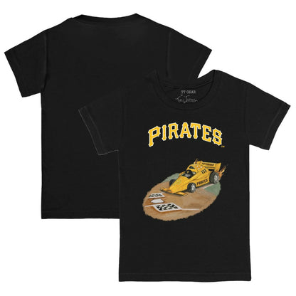Pittsburgh Pirates Tiny Turnip Youth Racecar T-Shirt - Black