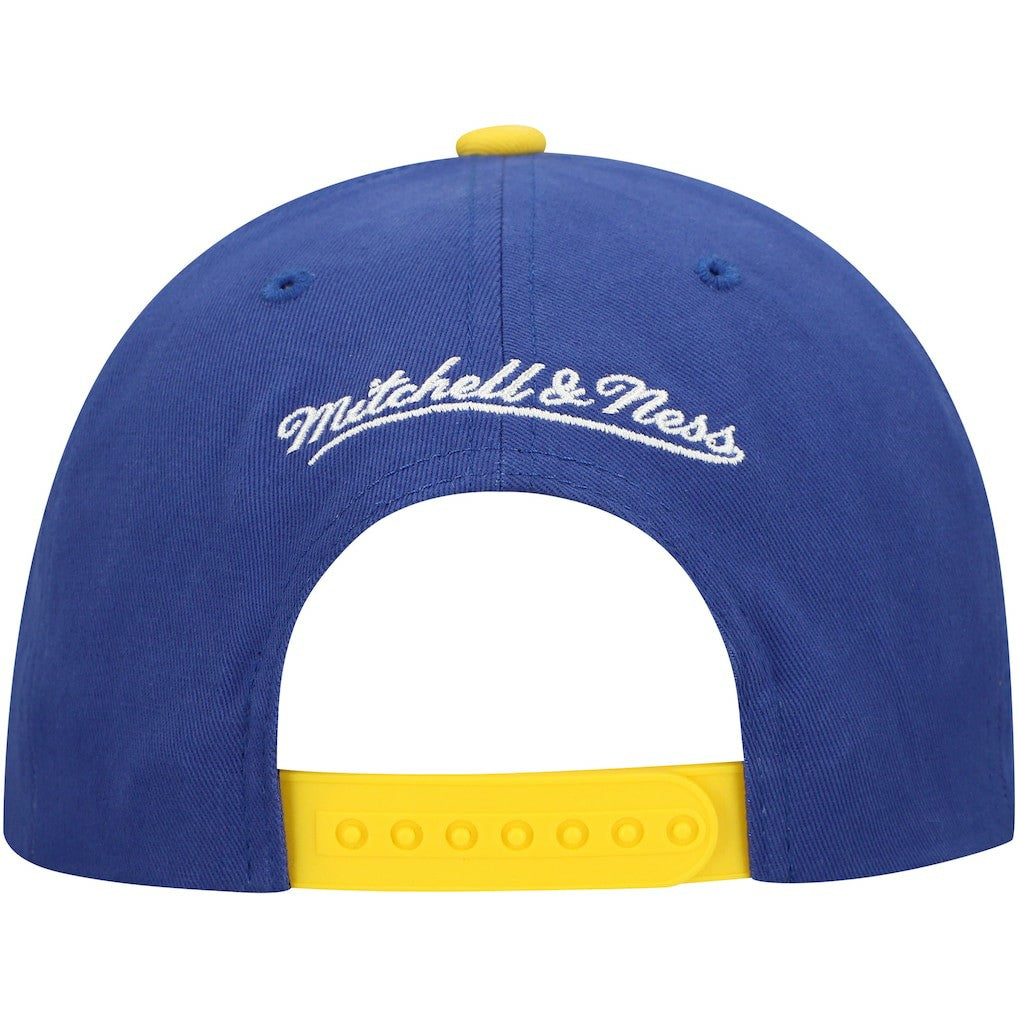 Golden State Warriors Team Up Classic Edition Adjustable Hat - Royal/Gold | Mitchell & Ness for sale