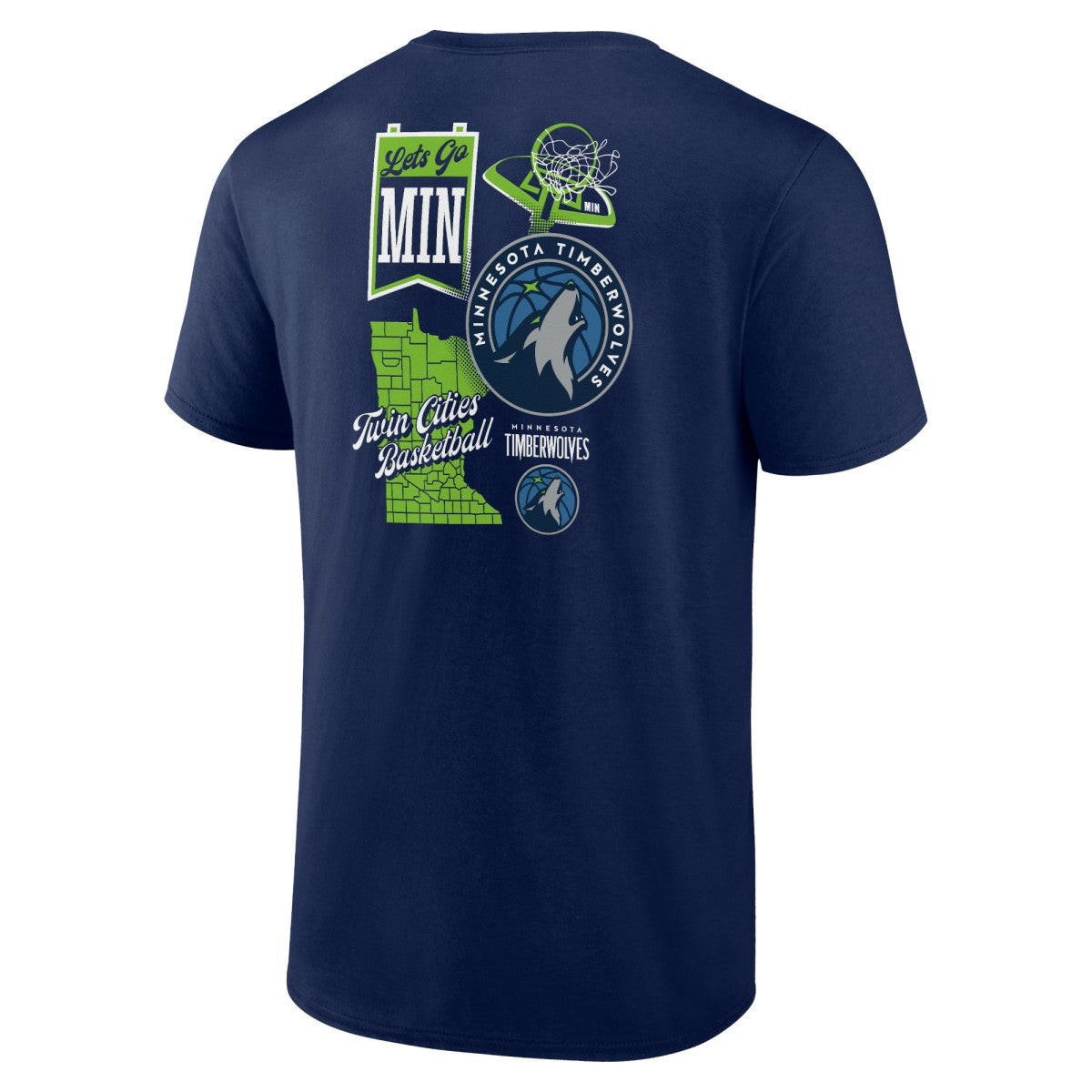 Minnesota Timberwolves Split Zone T-Shirt - Navy online