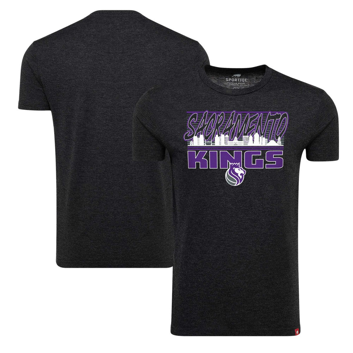 Sacramento Kings Sportiqe Unisex Comfy Super Soft Tri-Blend T-Shirt - Heather Black sale