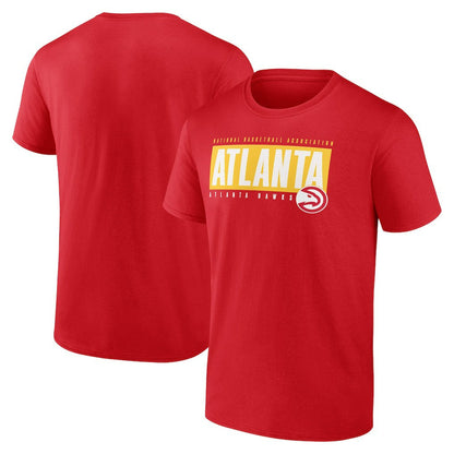 Atlanta Hawks Blocked Out T-Shirt - Red online