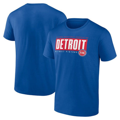 Detroit Pistons Blocked Out T-Shirt sale - Blue outlet