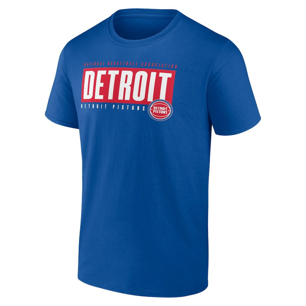 Detroit Pistons Blocked Out T-Shirt sale - Blue outlet