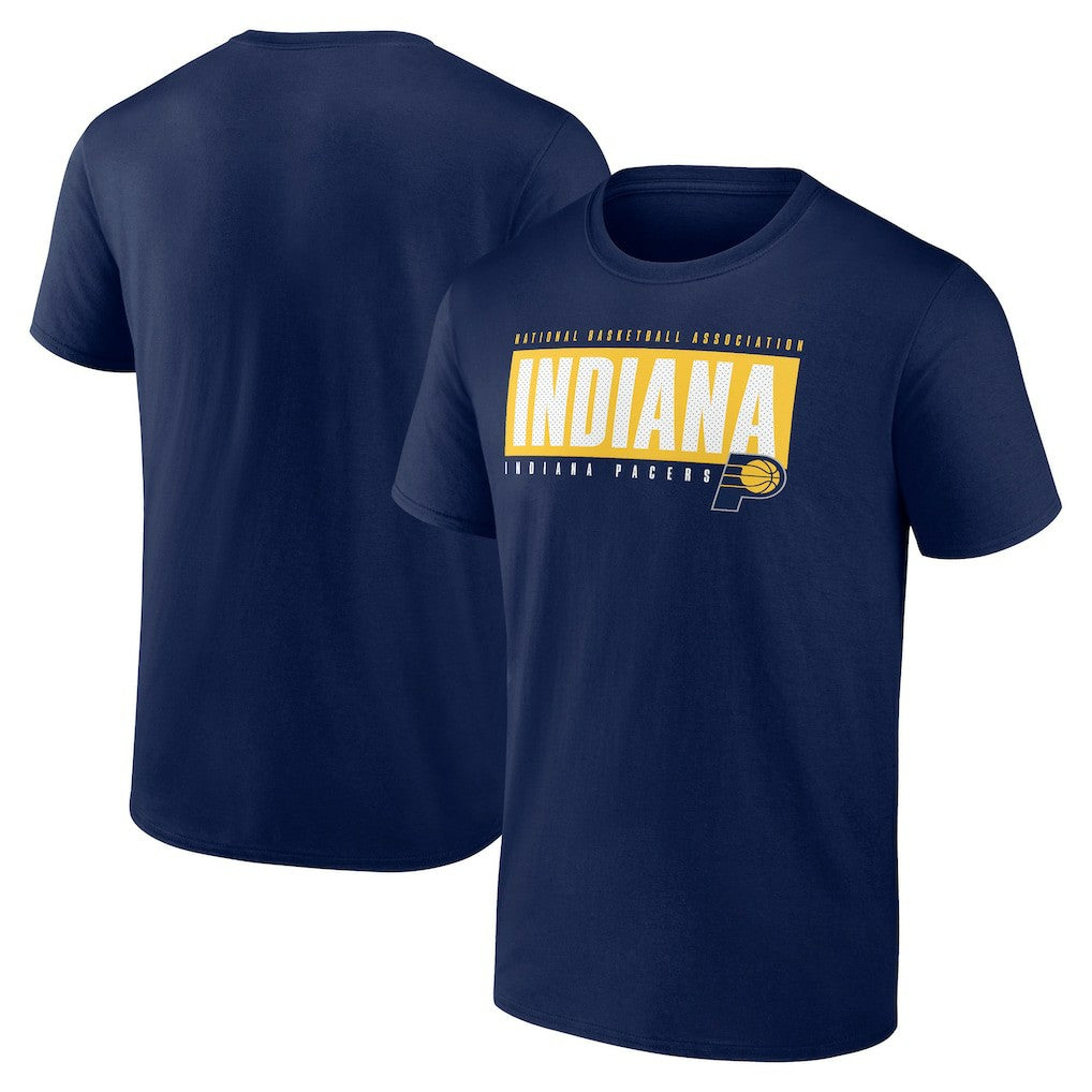Indiana Pacers Blocked Out T-Shirt - Navy shop