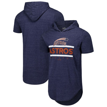 Houston Astros Majestic Threads Tri-Blend Hoodie T-Shirt - Navy