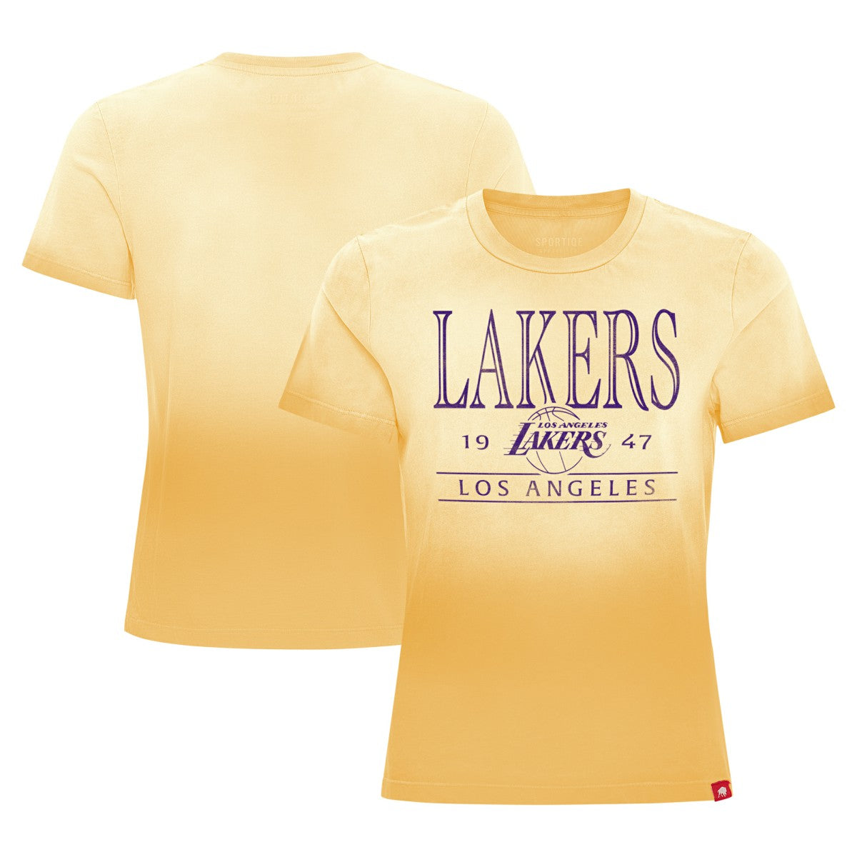 Los Angeles Lakers Sportiqe Women's Arcadia Sun-Dipped T-Shirt - Gold shop