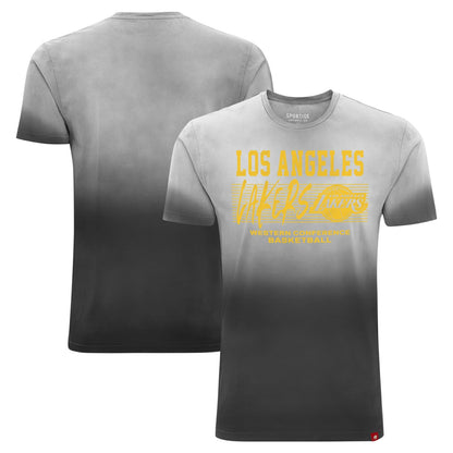 Los Angeles Lakers Sportiqe Unisex Bingham Sun-Fade T-Shirt - Black for sale