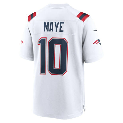 Drake Maye New England Patriots Player Game Jersey - White | Nike for sale