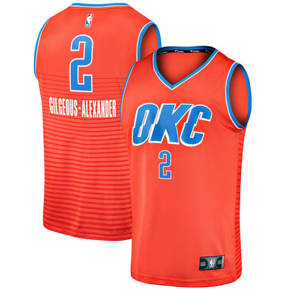 Shai Gilgeous-Alexander Oklahoma City Thunder Fast Break Player Jersey - Statement Edition - Orange | Fanatics online