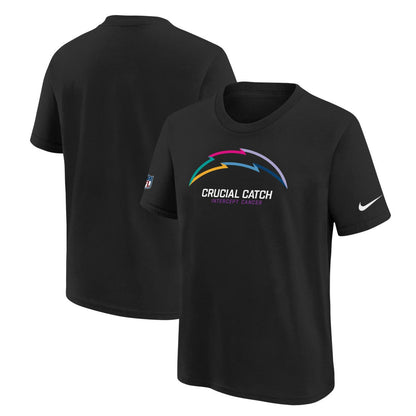 Los Angeles Chargers Youth 2024 NFL Crucial Catch T-Shirt - Black | Nike for sale