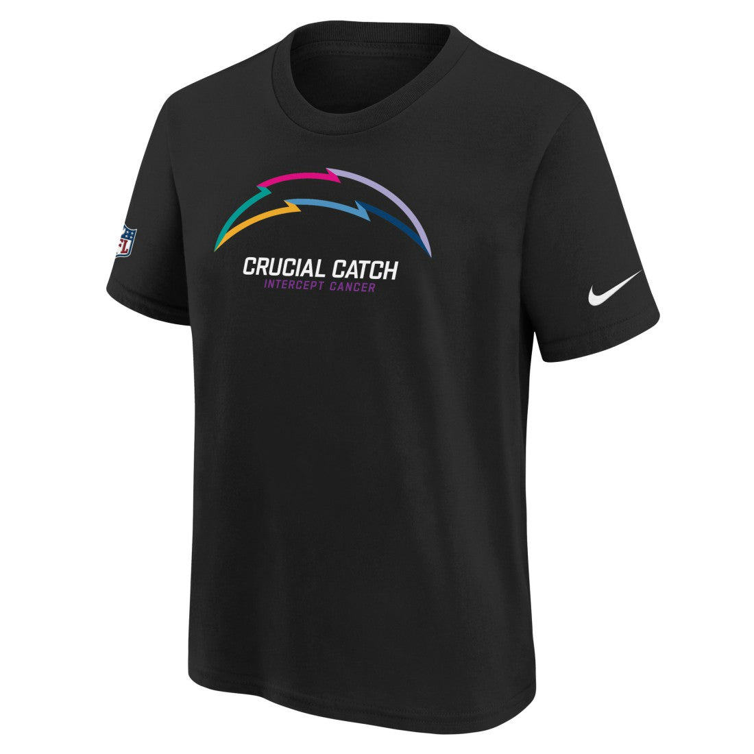 Los Angeles Chargers Youth 2024 NFL Crucial Catch T-Shirt - Black | Nike for sale